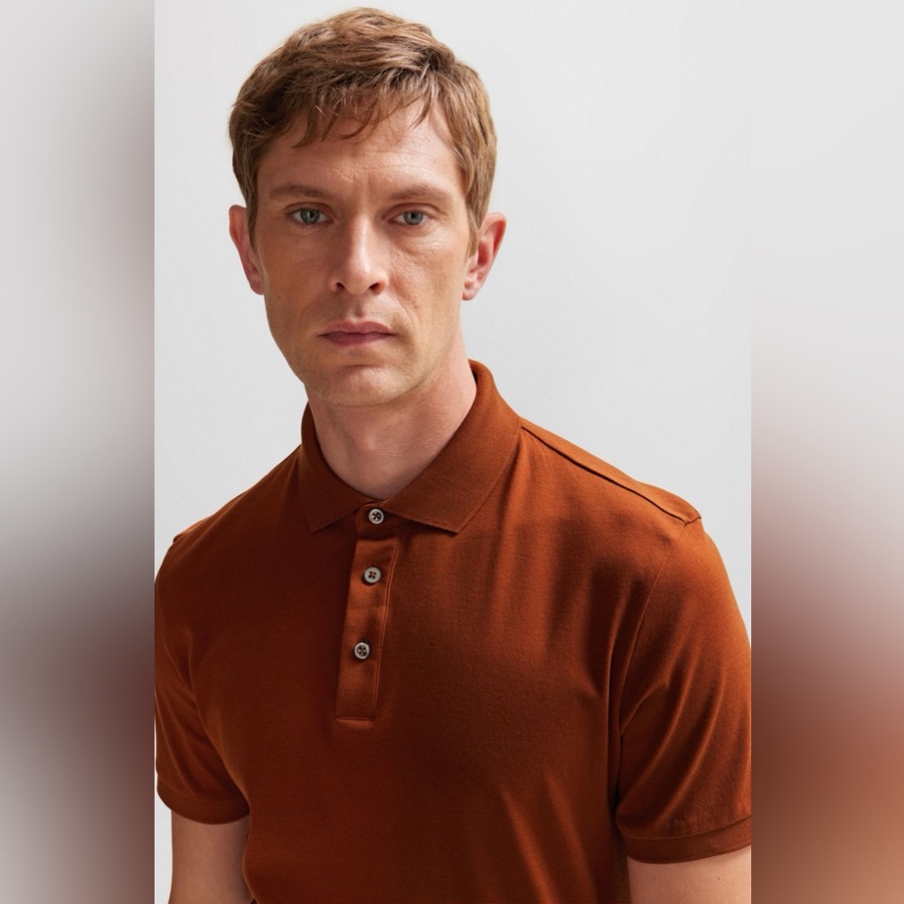 DOCKERS Brick Orange Polo Shirt 🧱